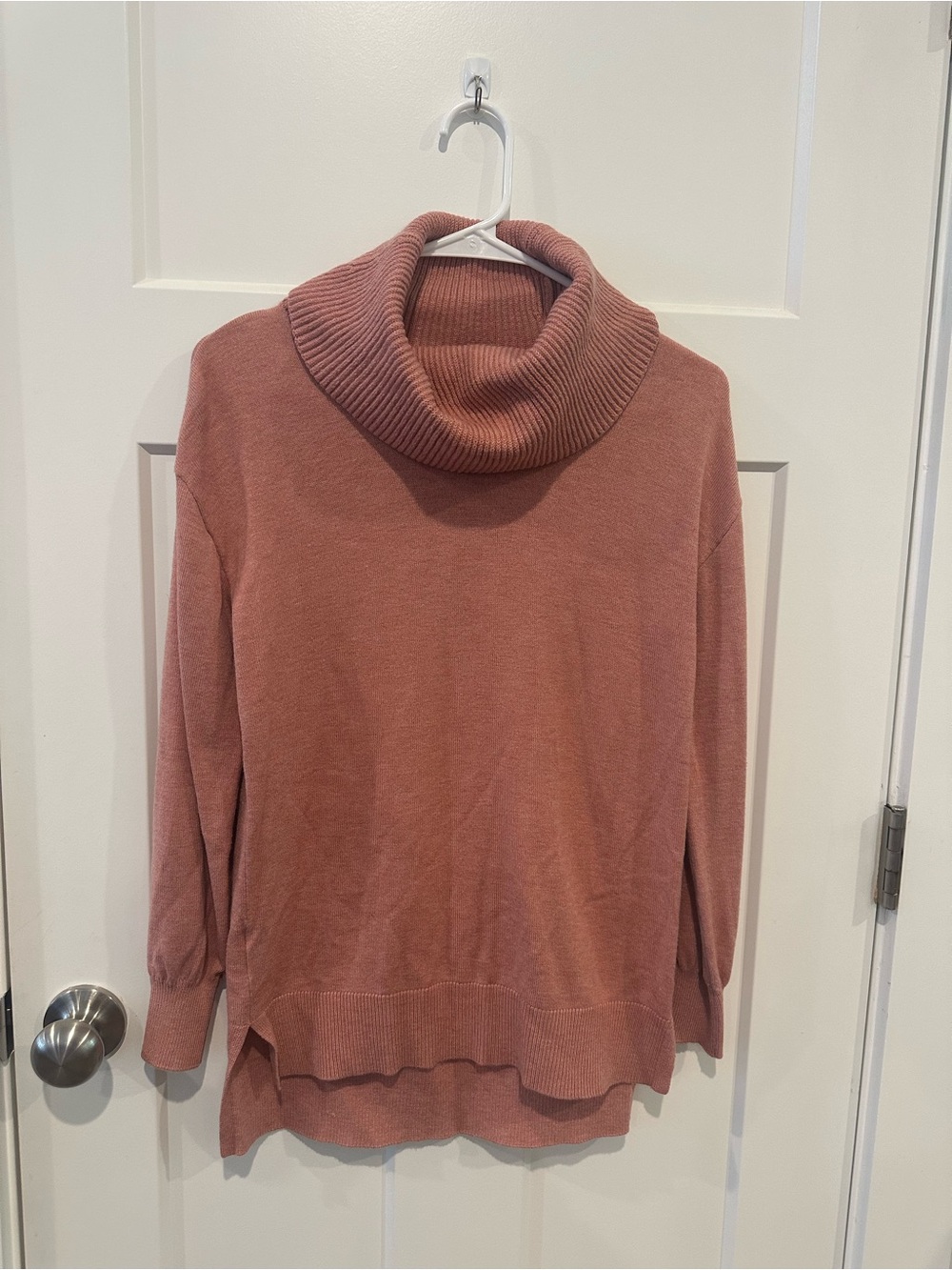 LOFT Mauve Pink Cowl Neck Sweater Tunic
